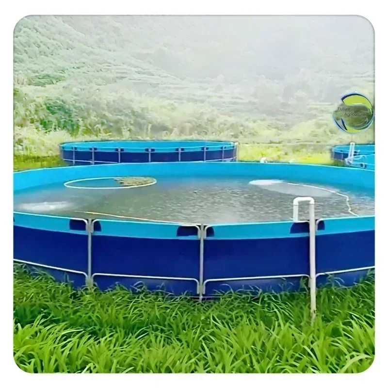 

Fish Farm Tilapia Pond Fish Breeding Pool Tank Above Ground Tarpaulin Farming Cage Basin For Fish Farming