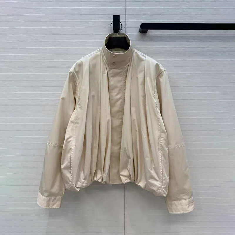 Women's jacket New single breasted slim fit women's coat for autumn 2026 High quality pure cotton women's long sleeved top y2k