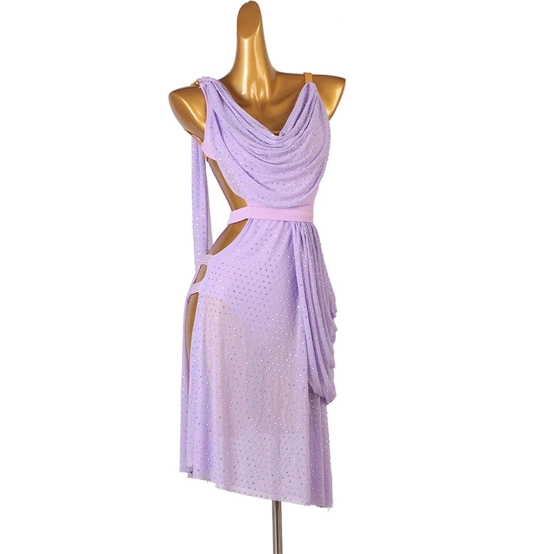 Rouge violet blanc bleu robe de compétition latine Régions ba cha cha salsa tango robe de danse S-XXXL lq276