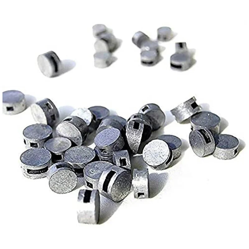 เม็ดซีลตะกั่วกลม100ชิ้นเส้นผ่านศูนย์กลาง8มม. เบ็ดตกปลาเรืองแสง100ชิ้นตัวย้ำปิดผนึก1ชิ้นพร้อมที่จับเคลือบพลาสติกสีแดง