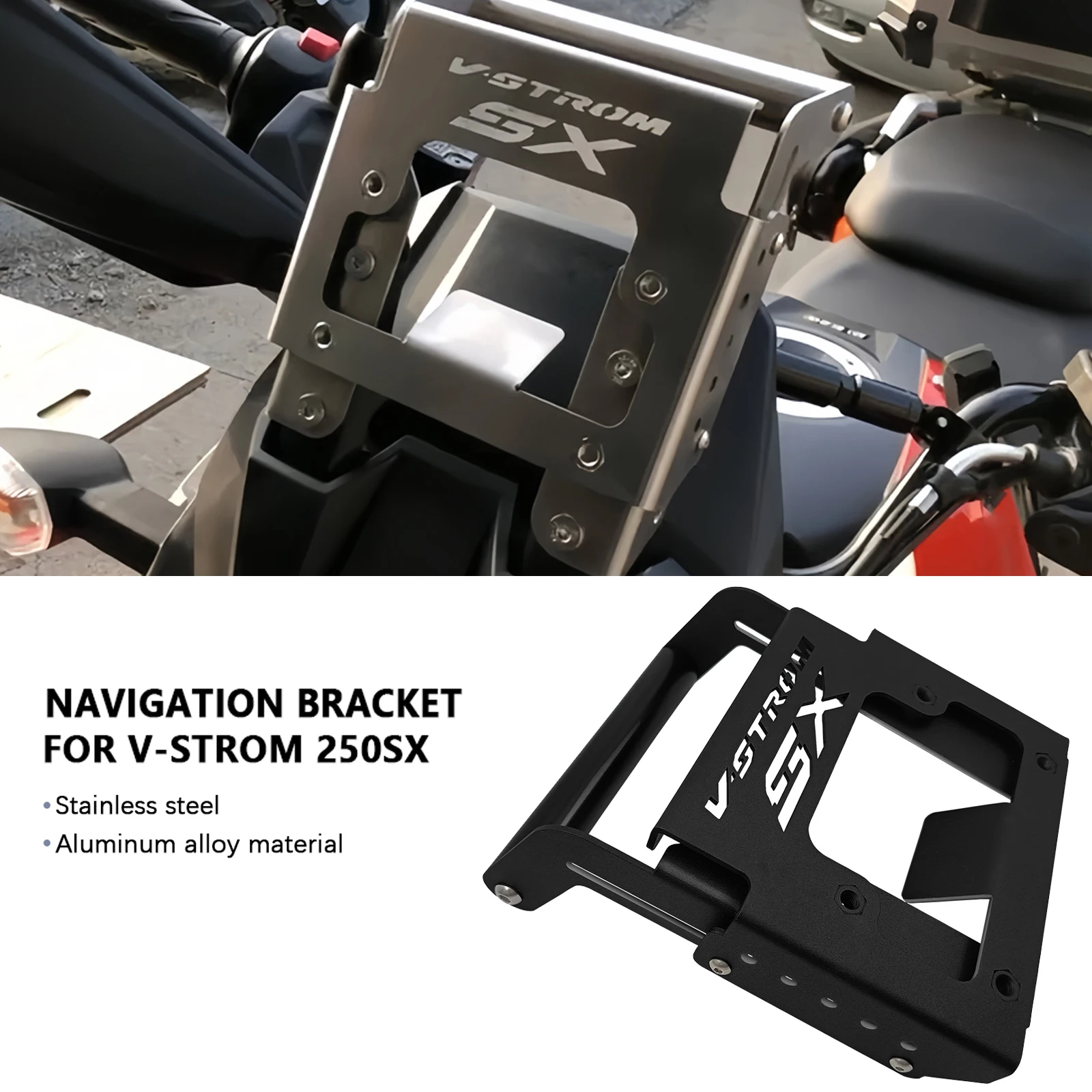 For V-STROM 250SX 2024 V-STROM 250 SX 2022 2023 2024 Motorcycle accessories Lift windshield navigation bracket GPS