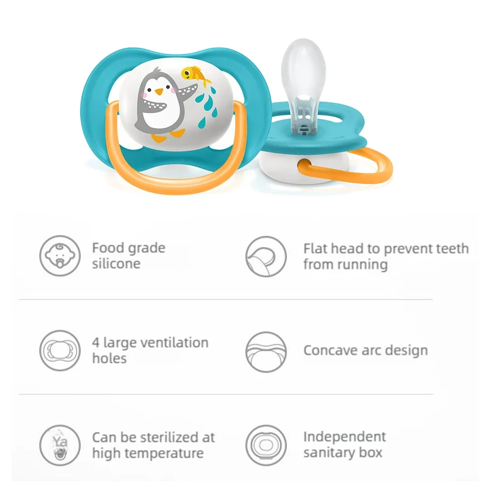فيليبس أفينت مصاصة الطفل السائل سيليكون الحلمة 0-18 أشهر BPA الحرة الرضع الحلمة شقة مستديرة الرأس المهديء