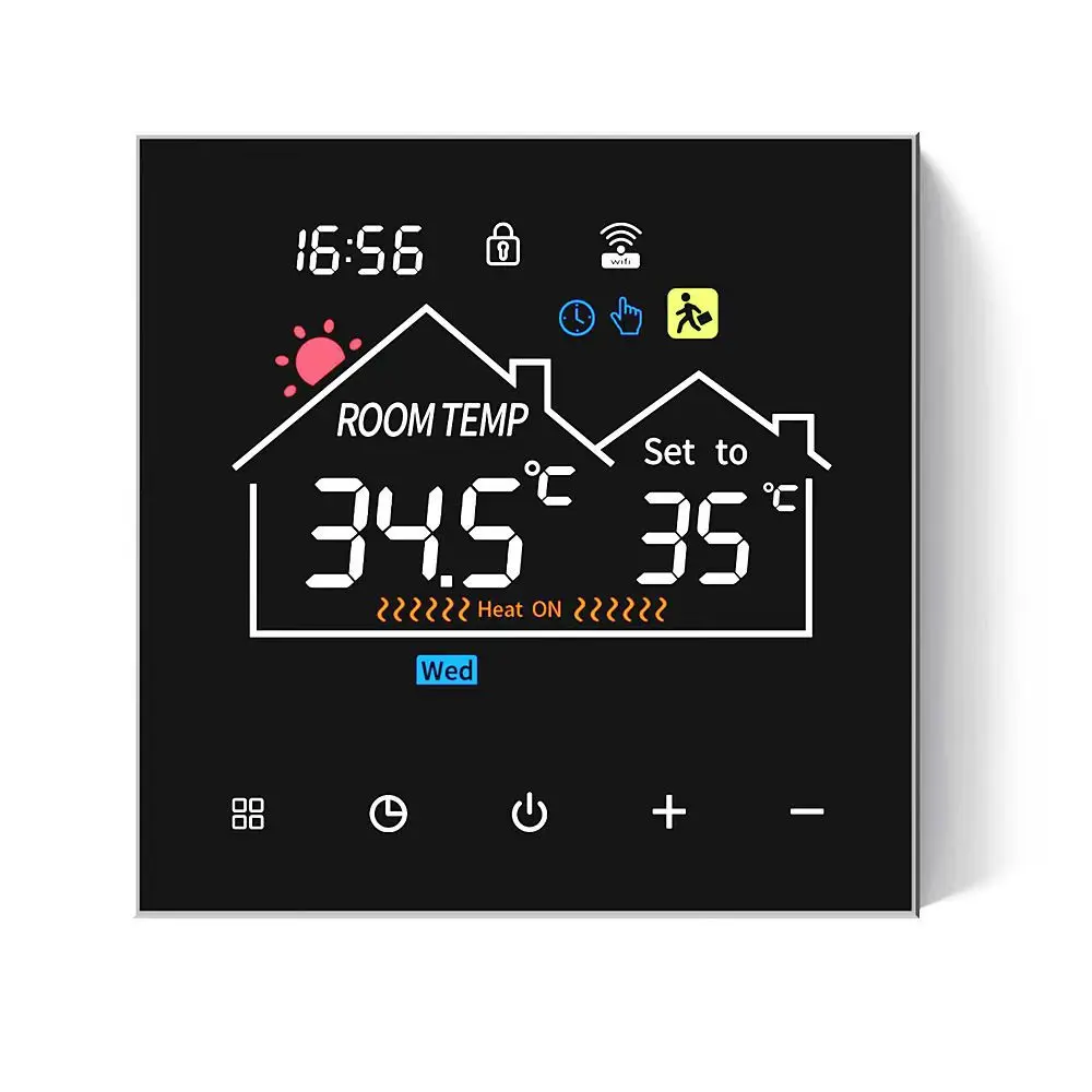 Sleek Design Smart Wifi Wireless Thermostat Perfectly Integrating into Modern Homes While Managing Energy Consumption