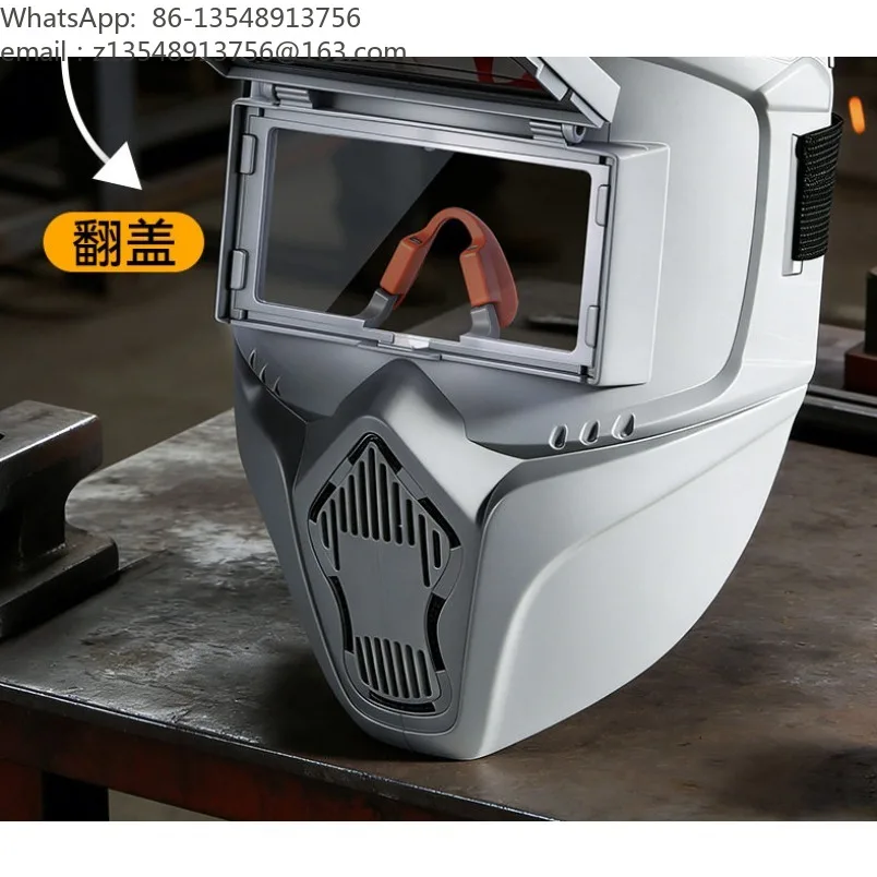 Flip‑Up True Color Auto Darkening Welding Helmet Head‑Mounted Welder Protective Mask With Vent Holes