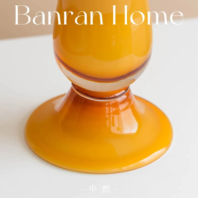 Middle Ancient Fenton Glazed Vase Flower Arrangement French Light Luxury Premium Cream Flower Wind Apparatus