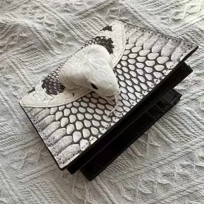 2026 Wallet Credit Card Holder Men Wallet Box Bank Card Holder snake skin Leather Wallet with Money Clips pdd010