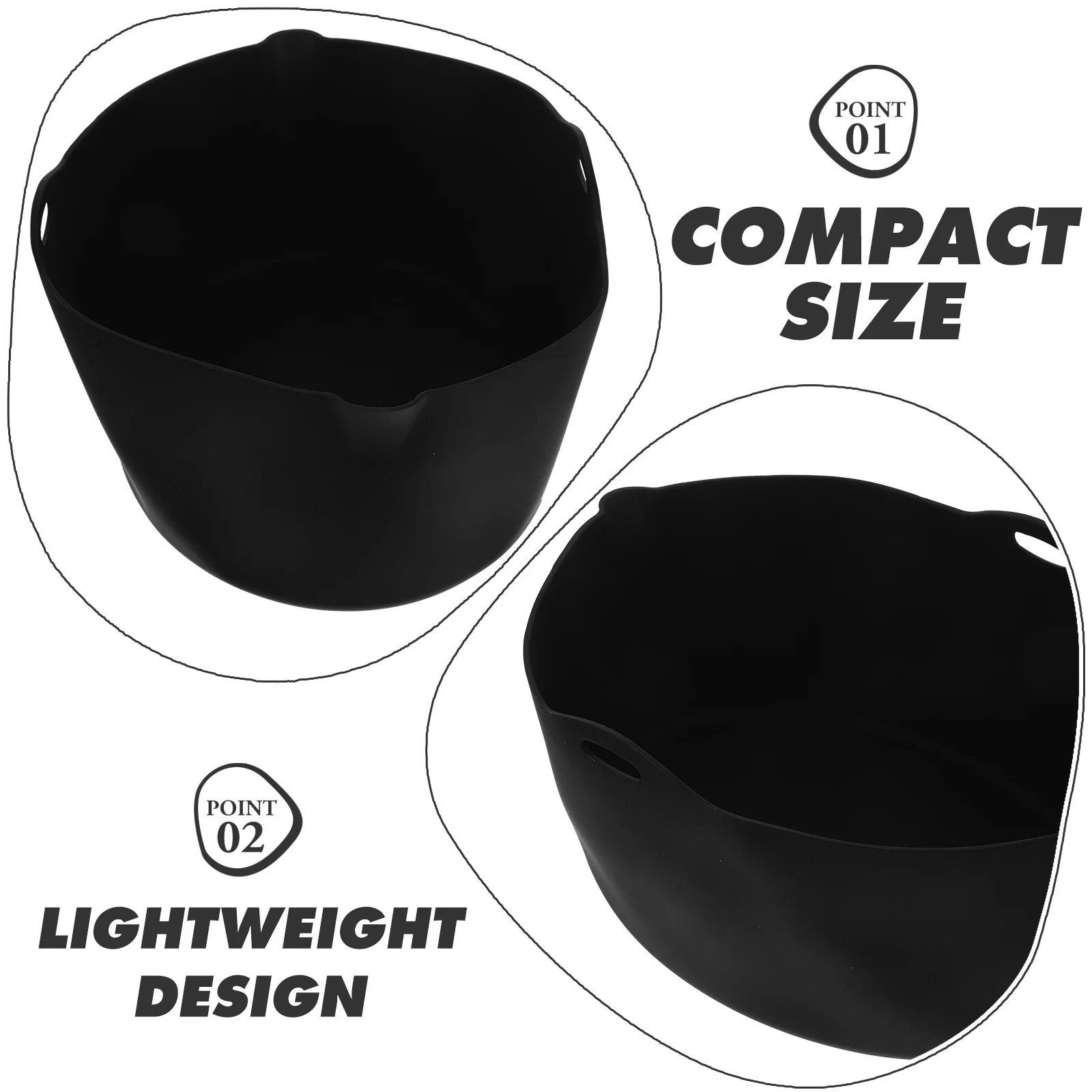 Silicone Slow Cooker Liner Food Grade 7QT Black Reusable Kitchen Insert Divider Easy Clean High Temp Resistant MultiUse Cooker