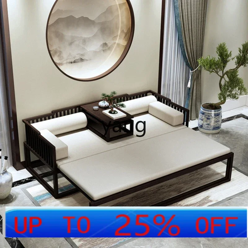 

LTT solid wood Arhat sofa pull double tea room tea table living room
