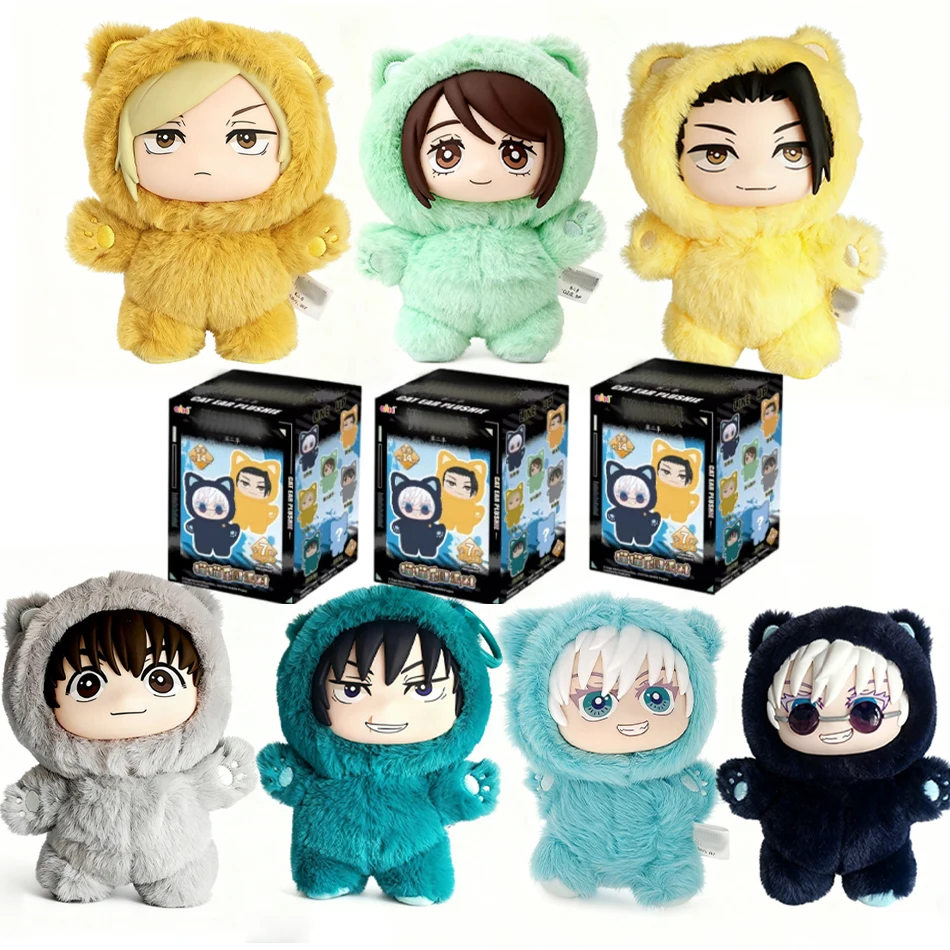 

Слепая коробка, кошачьи уши, плюшевая серия, аниме-фигурка, коллекция украшений для комнаты, детский подарок на день рождения на заказ