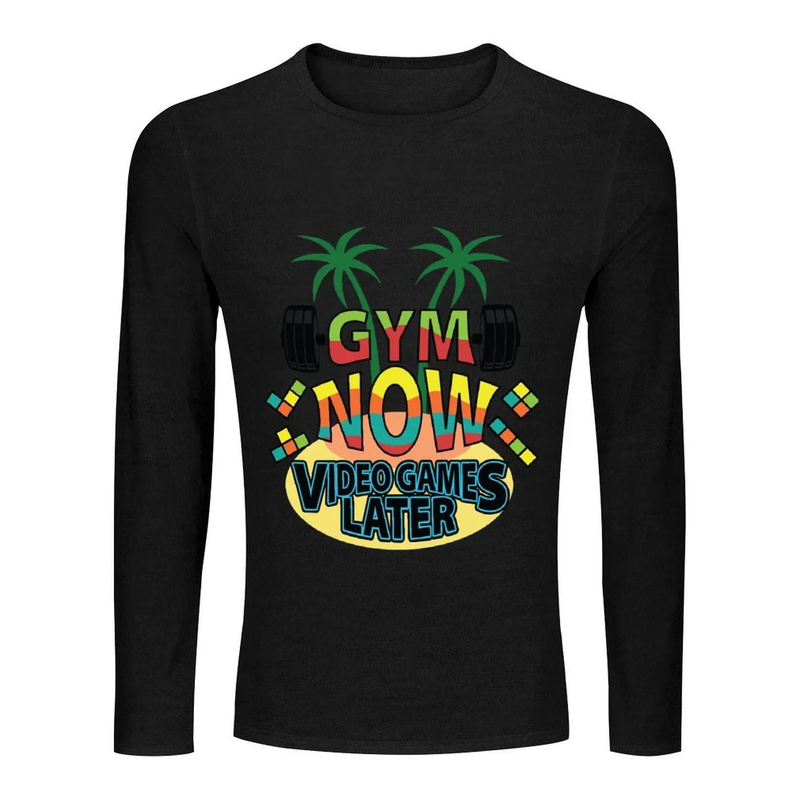 صالة الألعاب الرياضية الآن، ألعاب الفيديو بعدًا، قمصان طويلة، قمصان جرافيك، ملابس عتيقة، بلوزة، قميص عرق، ملابس للرجال #2