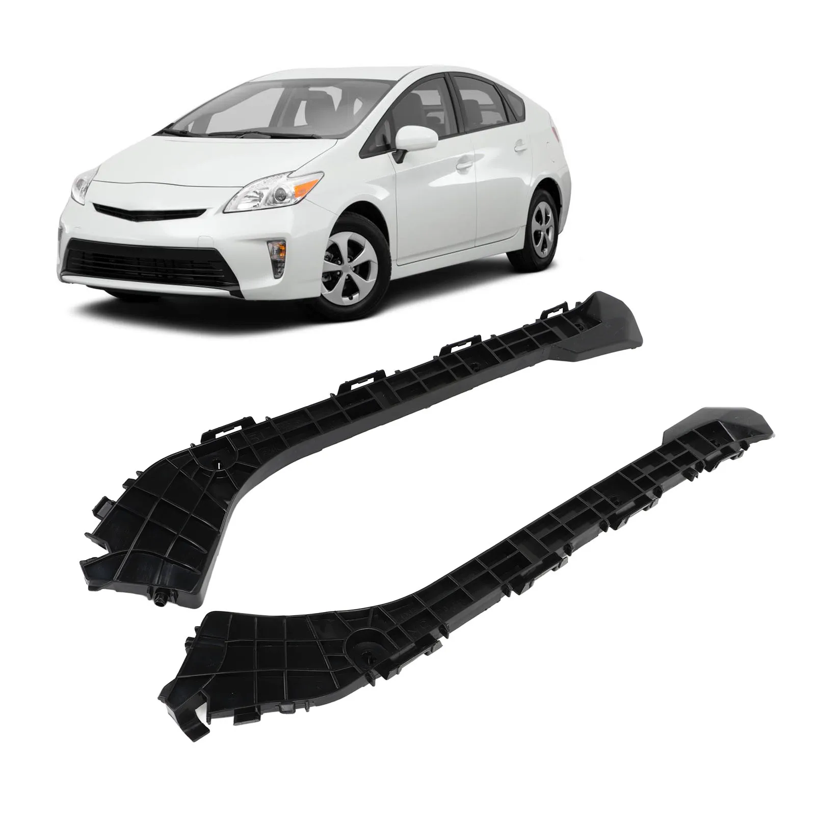 مجموعة المصد الخلفي ، بديل أسود يساري ويميني مقاوم للصدمات ، Prius إلى قوس ، ، 1 زوج