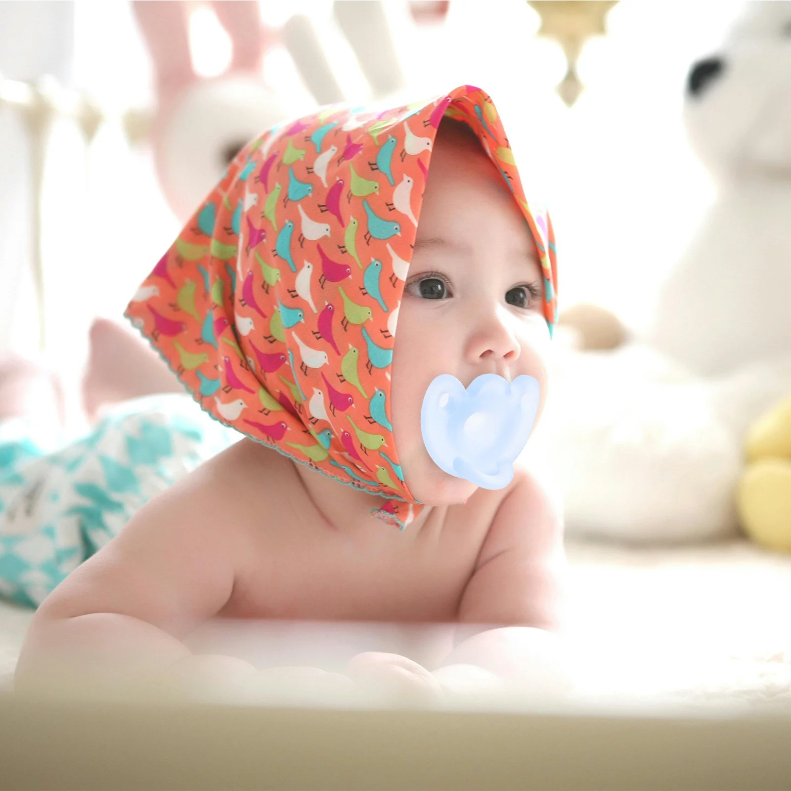 

2Pcs Ultra-Soft Silicone Newborn Pacifiers Comfortable Soothing Infant Pacifier for Day Night Use Pacifier Soothing Pacifiers