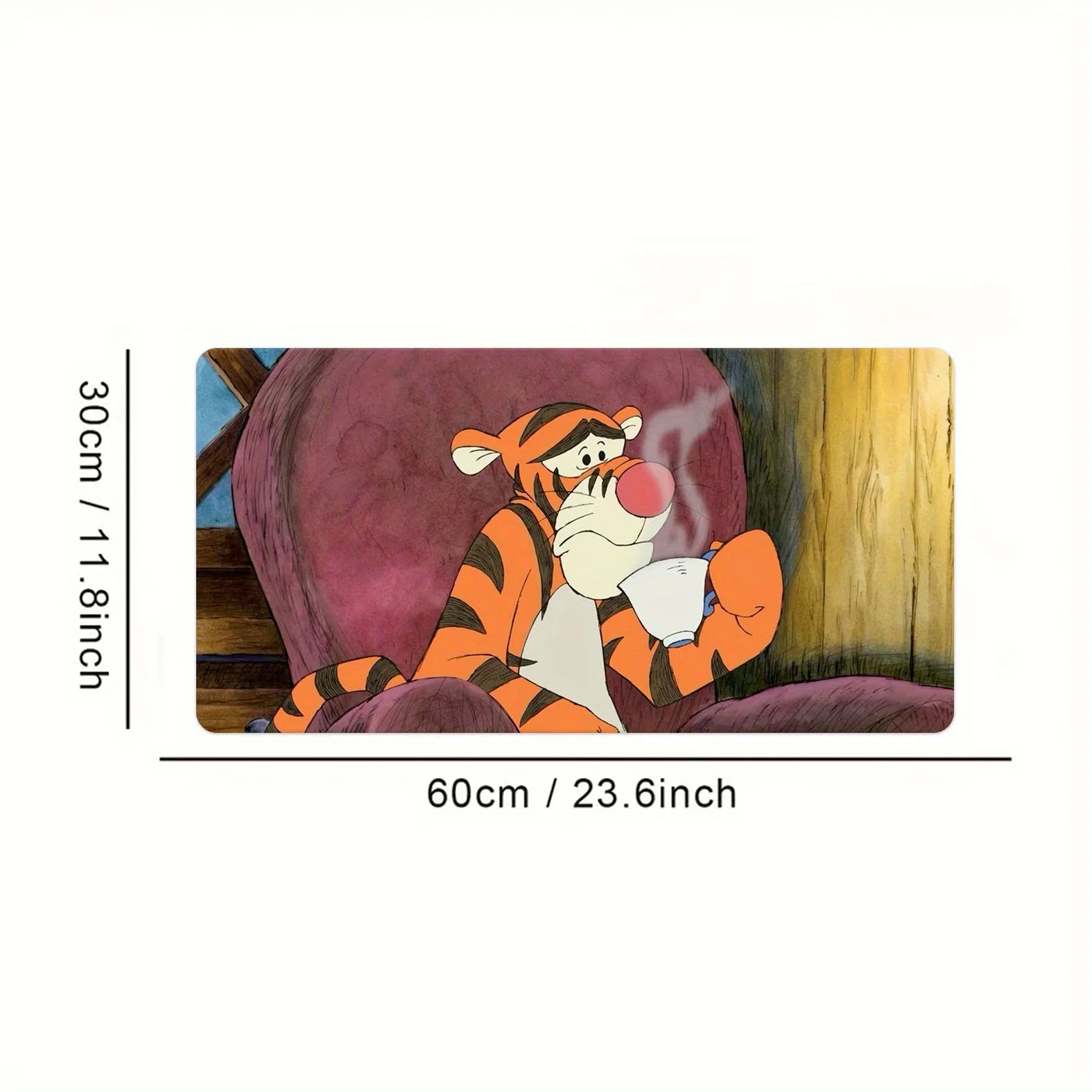 لوحة ماوس ديزني ويني ذا بوه آند فريندز - سجادة مكتب مقاومة للماء غير قابلة للانزلاق مع بوه بير، تيجر، خنزير صغير، كرسي بذراعين مريح وعسل