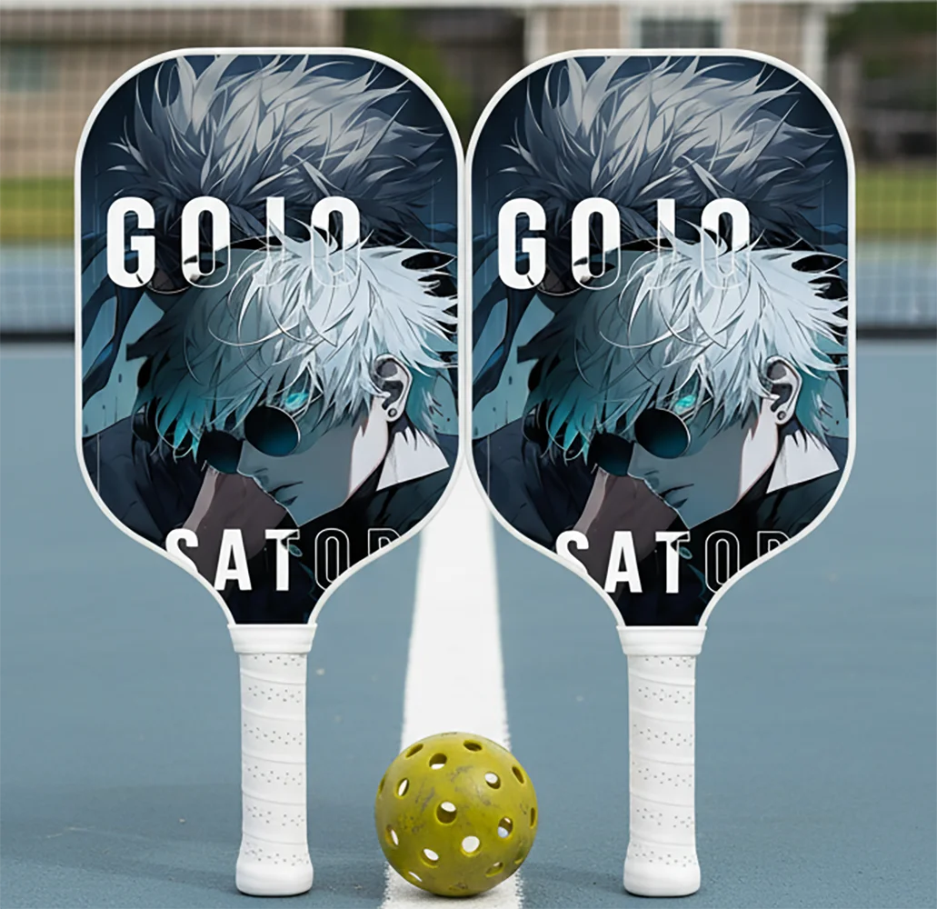 Anime Pickleball Paddle Gojo - تتجه على مضارب TikTok والكربون والألياف الزجاجية - Novice/Advanced/Professional