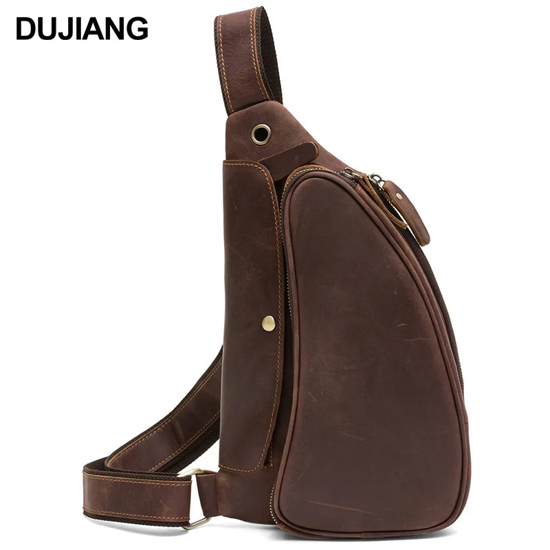 

Leather Men's Bag Outdoor Fashion Men's Crossbody Large Capacity Multi-Pocket Expandable Breast Bag Men's Fashion Accessories Hi