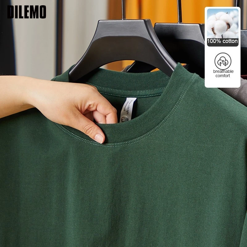 

Top Grade 100% Cotton New Summer Brand Tops Plain Round Neck Trendy t Shirt For Men Short Sleeve Casual Fashion Men Clothing