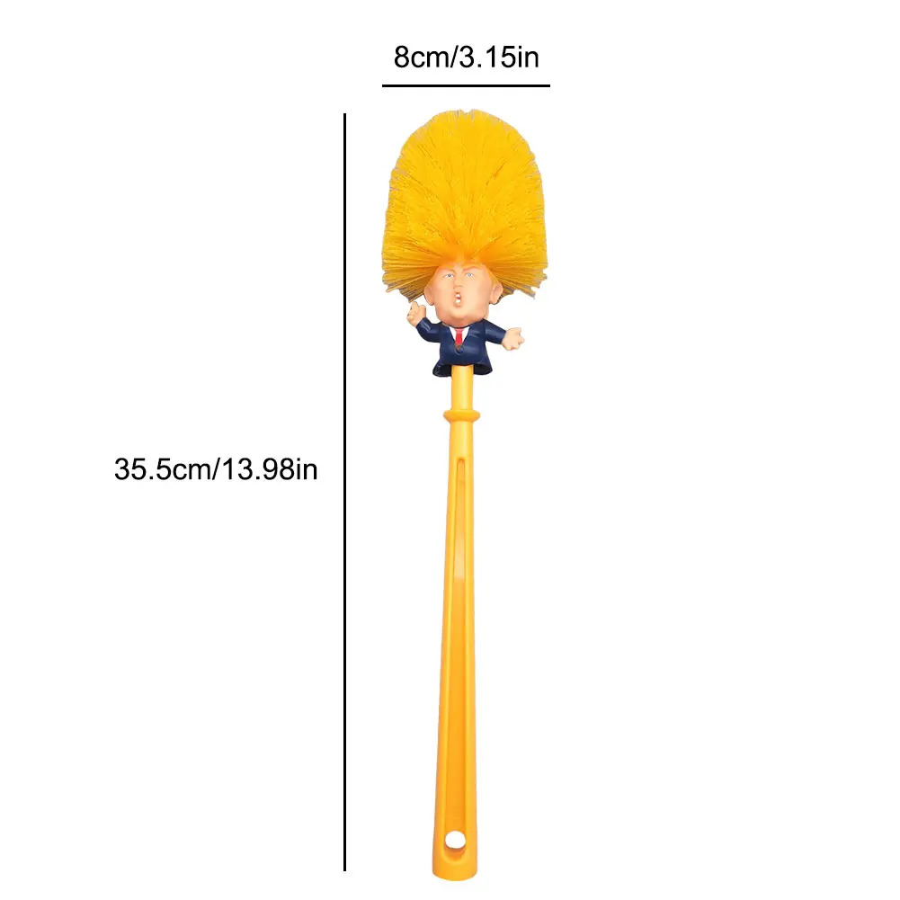 Donald Trump Toilet Brush with Holder Trump Toilet Cleaning Brush Funny Toilet Bowl Brush Novelty Gifts Bathroom Cleaning Tools