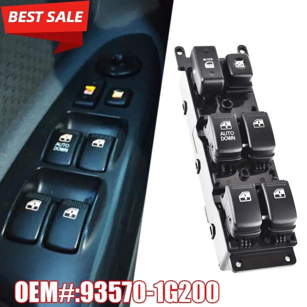

Front Left Electric Control Power Master Window Lifter Switch Button FOR KIA RiO 2007 2008 2009 93570-1G200 Car Accessories