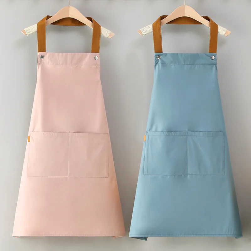 Trendy Home Kitchen Aprons with Personalized Logo for Cooking WaterRepellent GreaseProof for Culinary Workers Men