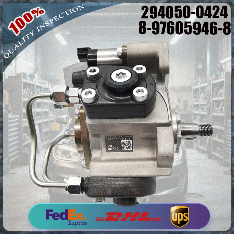 

294050-0424 Common Rail Diesel Fuel Pump HP4 Injection Pump Assembly Heavy Duty Engine Replacement Spare Parts 8-97605946-8