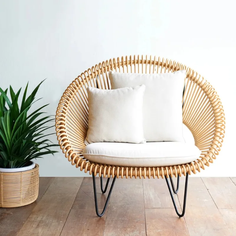 New Luxury Concise Design Outdoor Fashion Modern Simple Rattan Chair