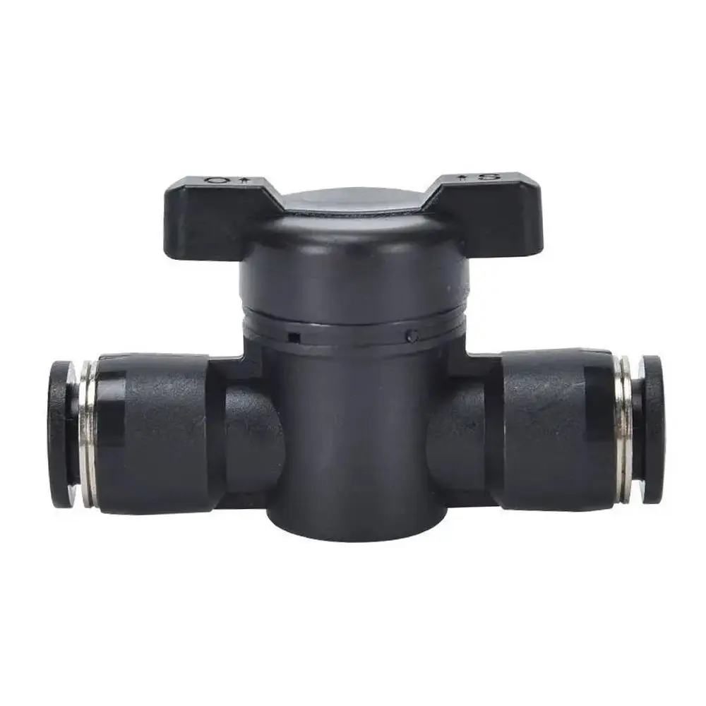 1Pcs Pipe Fitting Hand Valve Quick Joint Connector Push In Turn Switch Pneumatic Valve Current-limiting Plastic