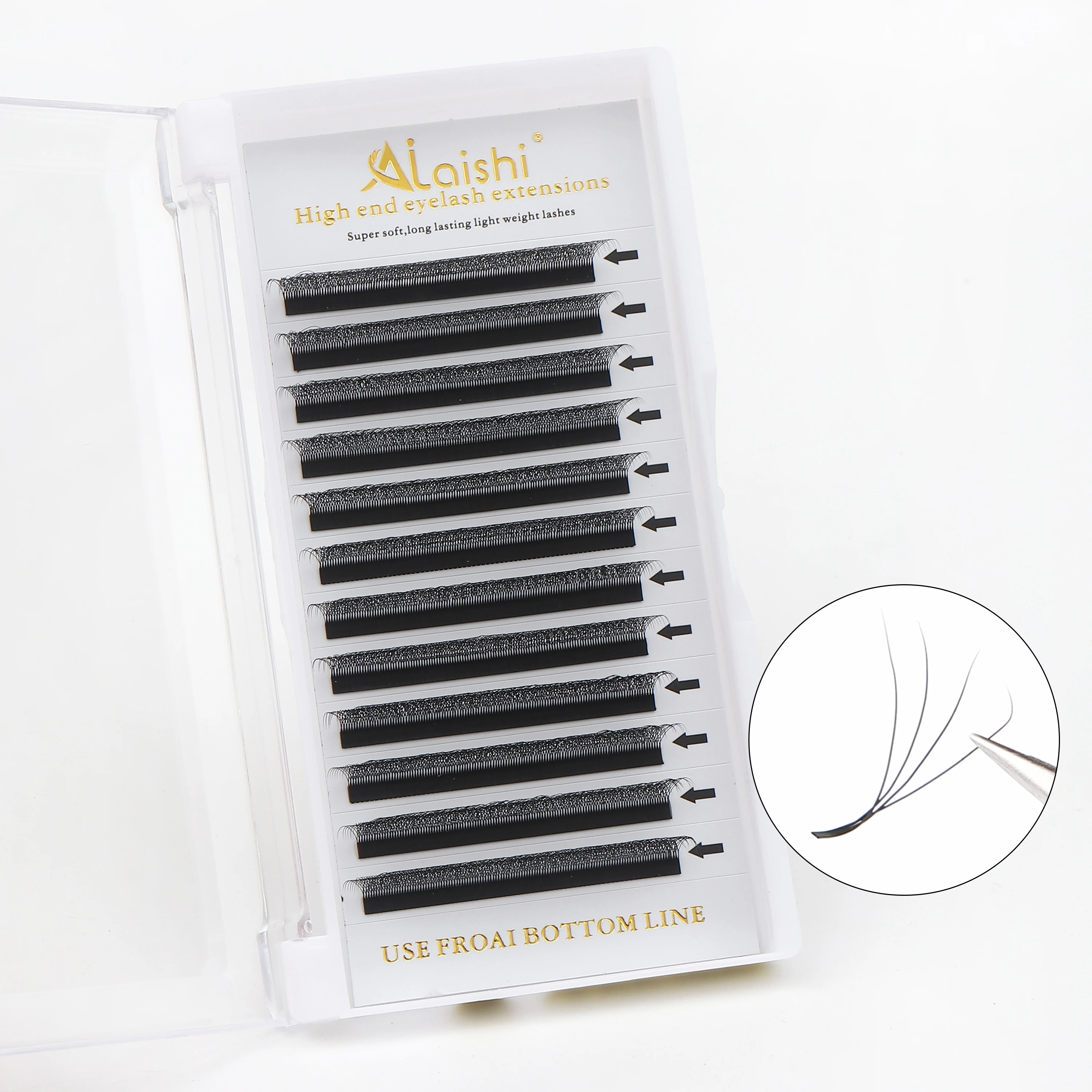 AILAISHI 5D W Shape Eyelash Premium Material Lashes for Beauty Salon Freshly Cosmetics lash Natural Volume Eyelashes