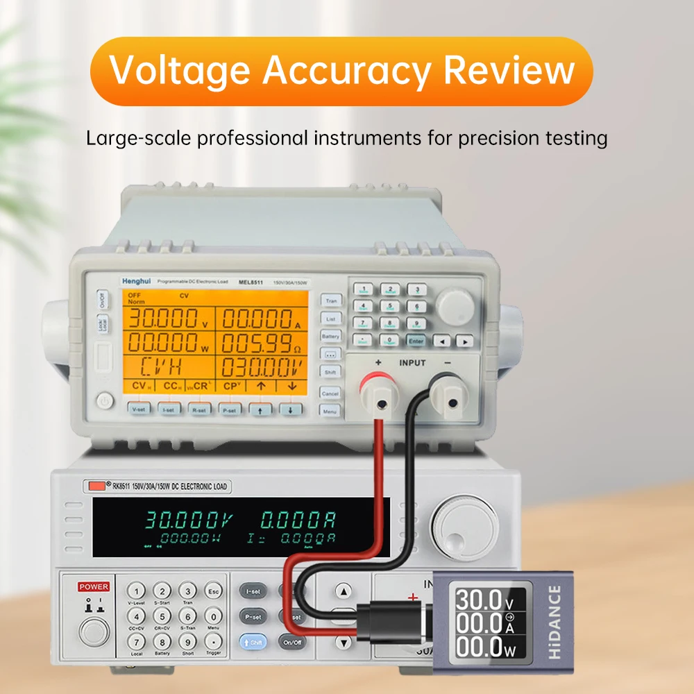 Volímetro Display Digital e Amperímetro com Multi-Function, Charger Tester, Tensão atual e medidor de energia, DC 4.5 ~ 50V, 12A, HDC-085C