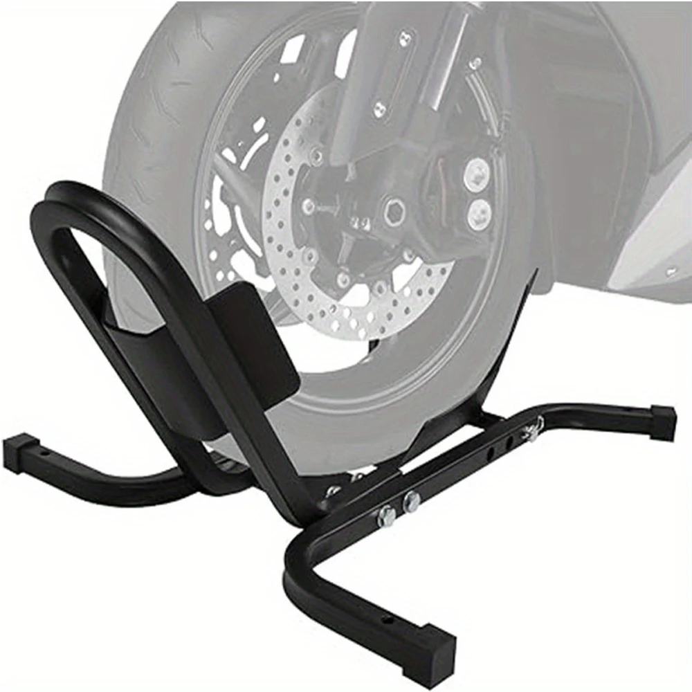 

Motorcycle Front Tire Chock, 1500 lbs Heavy Duty Wheel Stand for 17"-21" Wheels, High-Grade Steel Trailer Stand