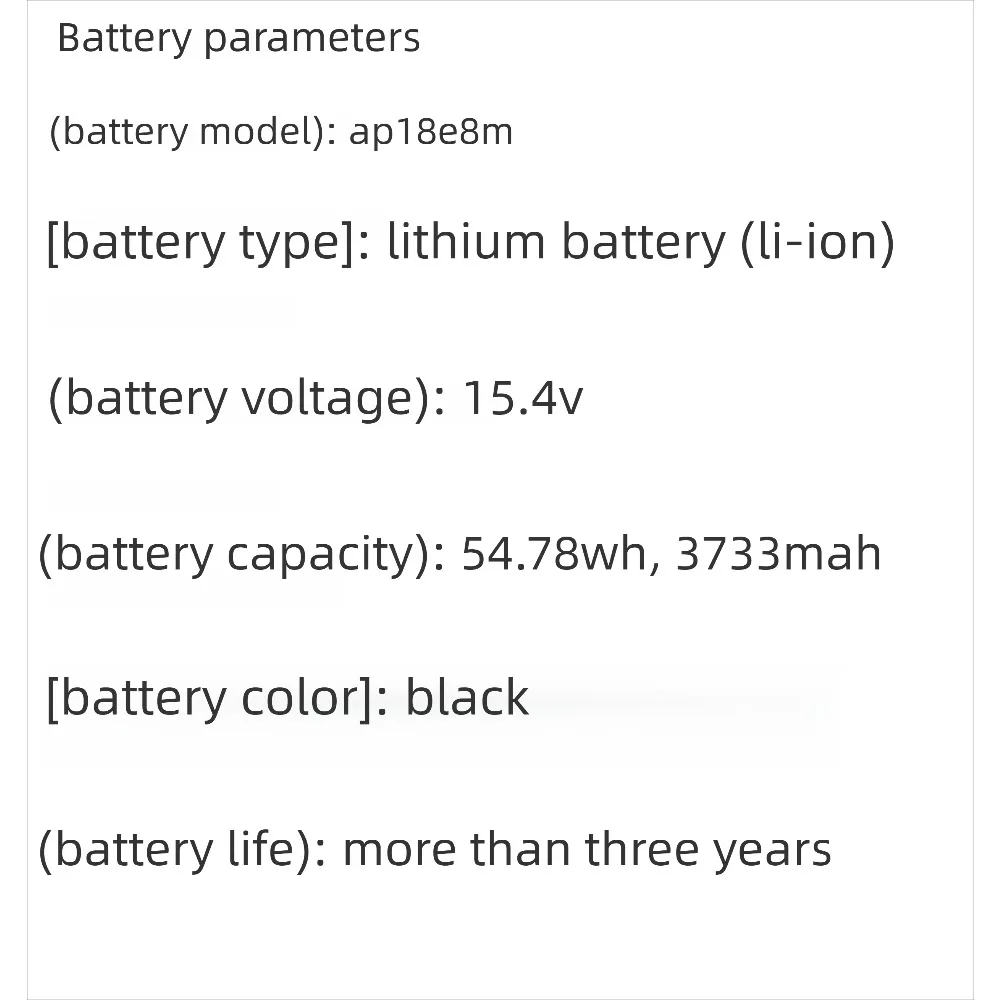 New AP18E8M AP18E7M Laptop Battery 15.4V 54.78Wh 3733mAh Replacement Battery for Acer AN515‑54 AN517‑51‑7 AN715‑51 Compatible