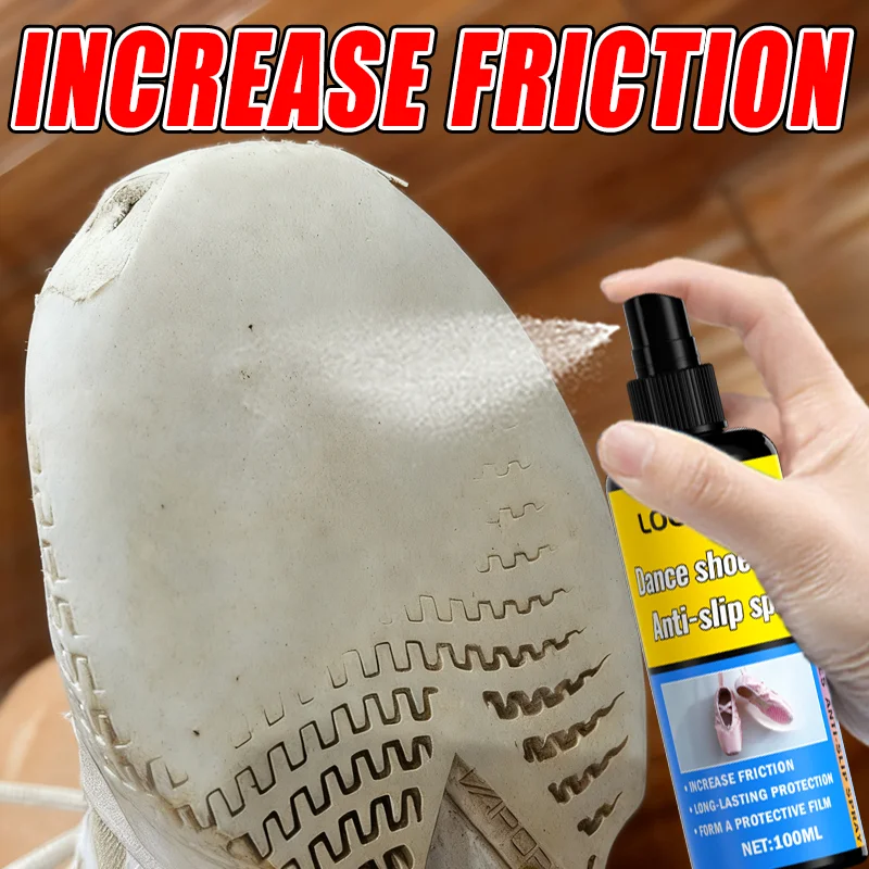 Shoe Anti-Slip Spray 100ml - Enhances Traction, Long-Lasting Grip, Easy Apply, Dance Shoe Essential, Non-Toxic Formula