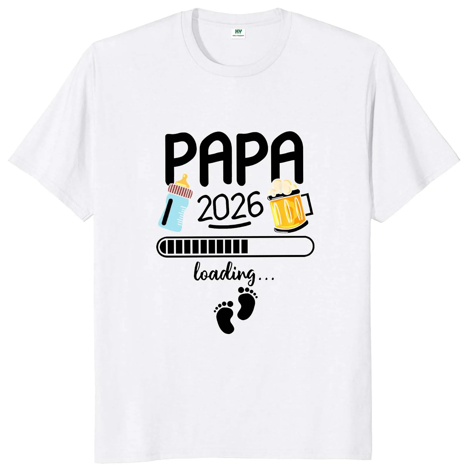 Papa 2026 2025 T Shirt Funny Future Dad Beer Lovers Gift Tee Tops 100% Cotton Unisex O-neck Oversized T-shirts EU Size image 3