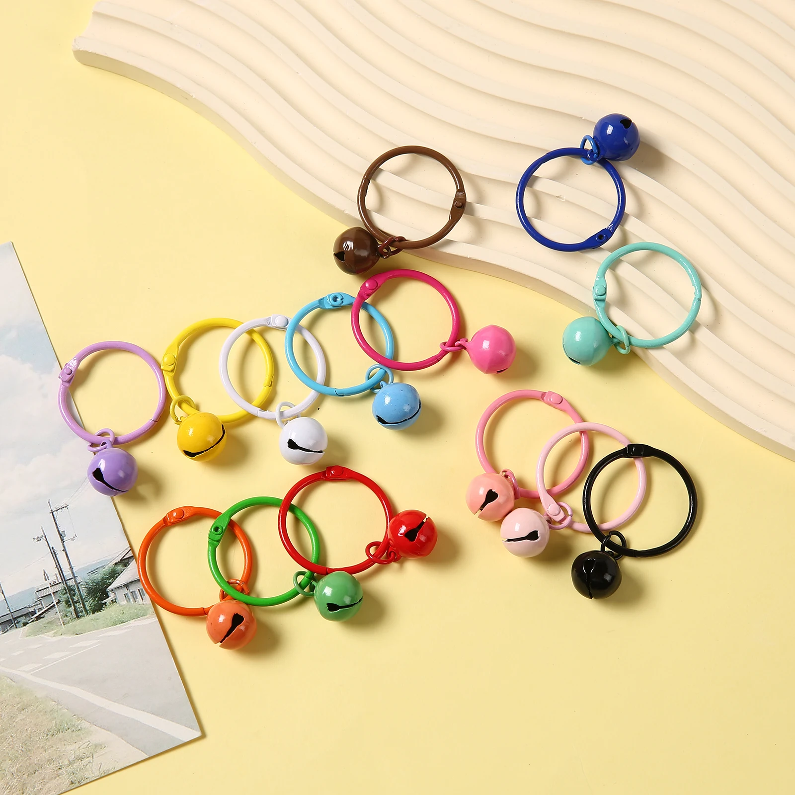 1/2/5/10/20 PCS Colorful Small Bell Keychain Backpack Pendant Gift Toy Bookcircle Accessoriesfor DIY