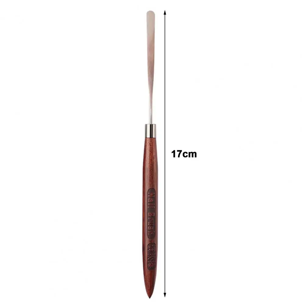 Sandalwood Pen Barrel Eco-friendly Stainless Steel Nail Art Glue Stick with Sandalwood Pen Women's Accessories for Easy Mixing