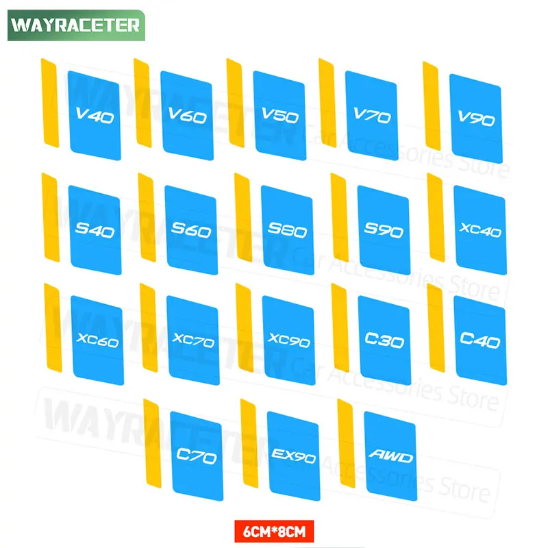 Creative Sweden Flag Car Tires Alloy Rim Wheel Sticker For Volvo XC60 XC70 S80 S60 S90 XC90 XC40 V40 V50 V60 V70 C70 C30 S60 AWD