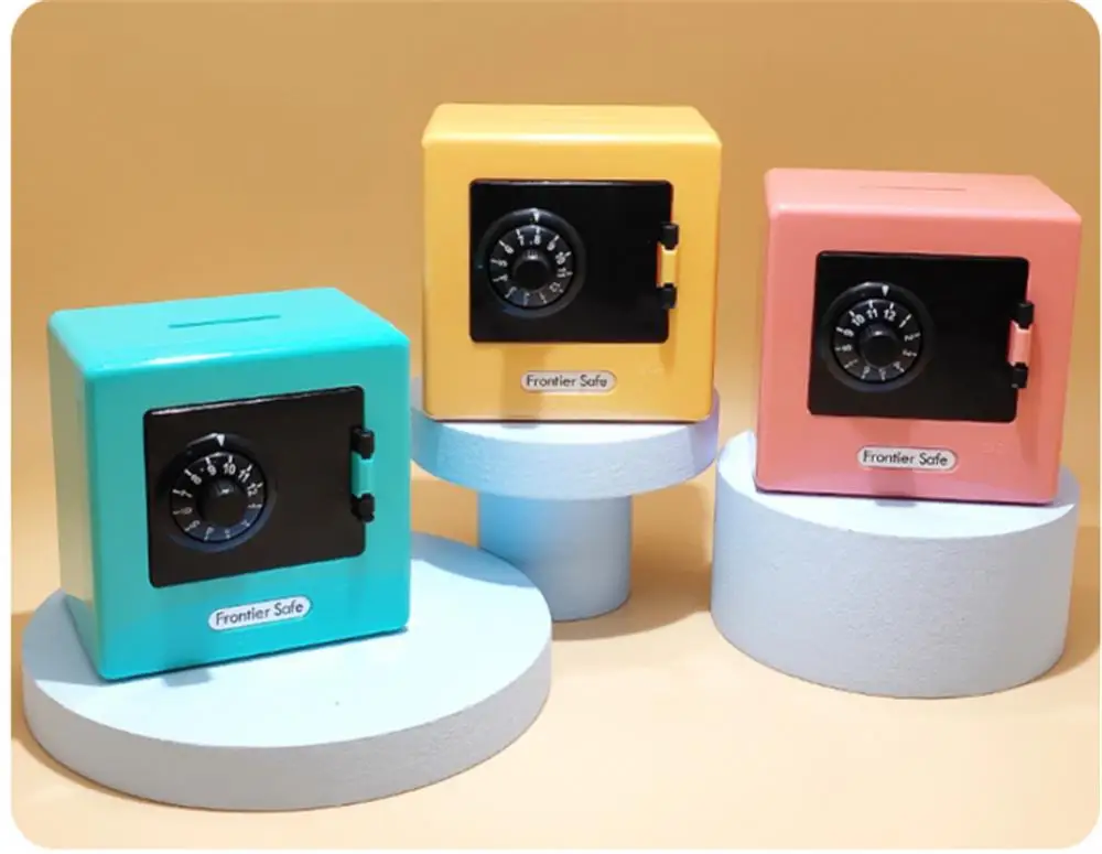 Mini Safe Cabinet Piggy Bank ATM Bank Money Box Piggy Bank With Password Lock Money Saving Money Boxes Creative Gifts For Kid