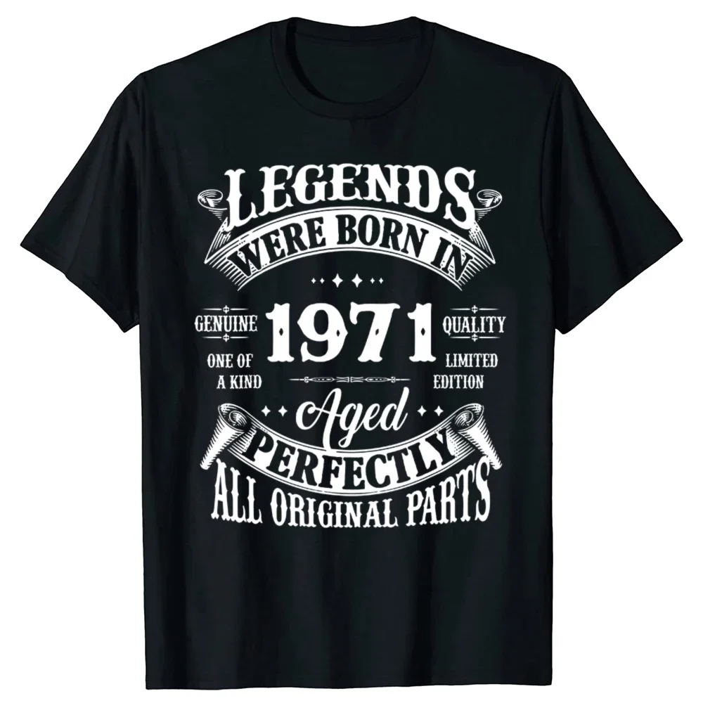 T Shirt 53 Year Old Gifts Vintage Legend Born 1971 Printed harajuku men's t-shirts Man Short Sleeve Harajuku Streetwear Loose