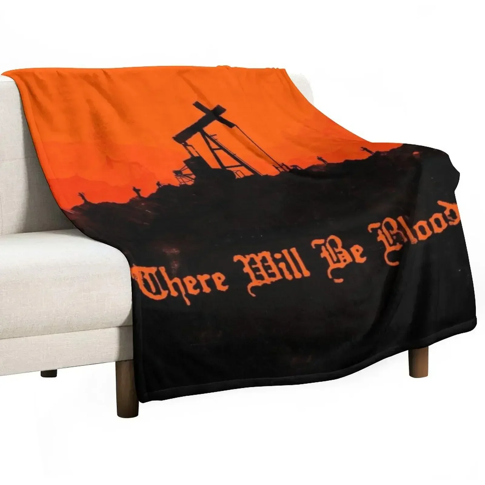 There Will Be Blood Throw Blanket Bed Fashionable Furrys Hairys Flannel Fabric Quilt Blankets