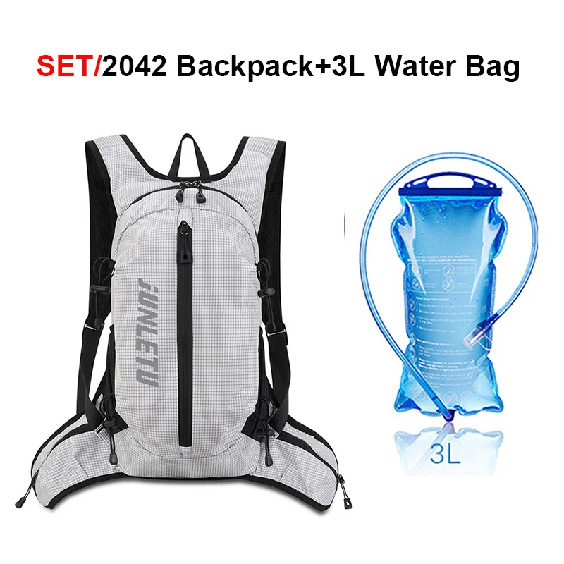 New Outdoor Sports Backpack Water Bag Set 3L Cycling Water Bag Rucksack Rainproof Nylon Hiking Hydration Daypack view 2