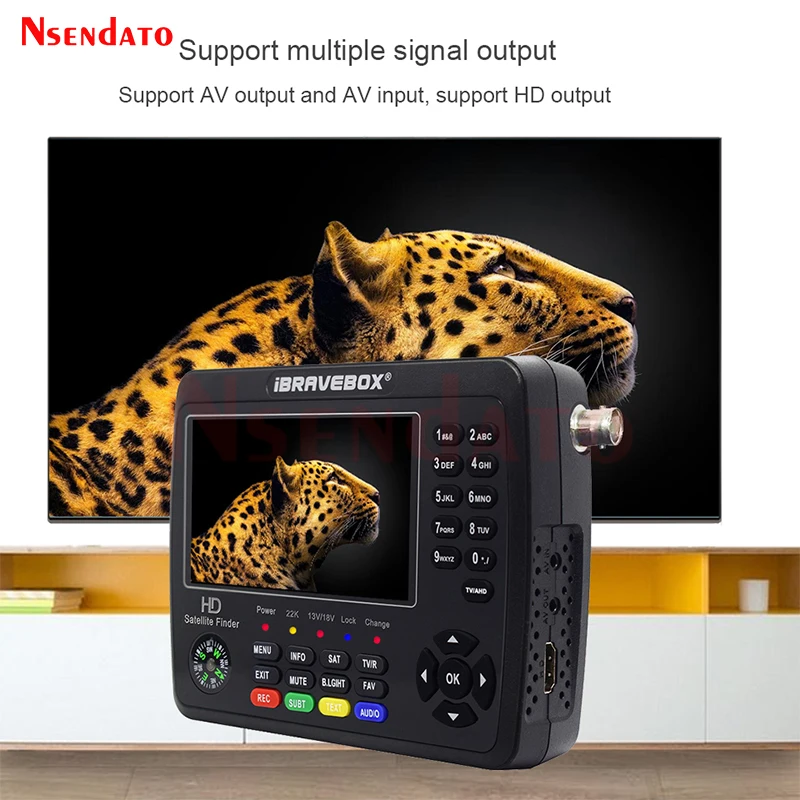 Ibravebox V10 Finder Max Max+ 8MP HD Satellite TV Signal Finder DVB-S/S2/S2X AHD H.265 Signal Meter Satellite Sat Finder for LNB