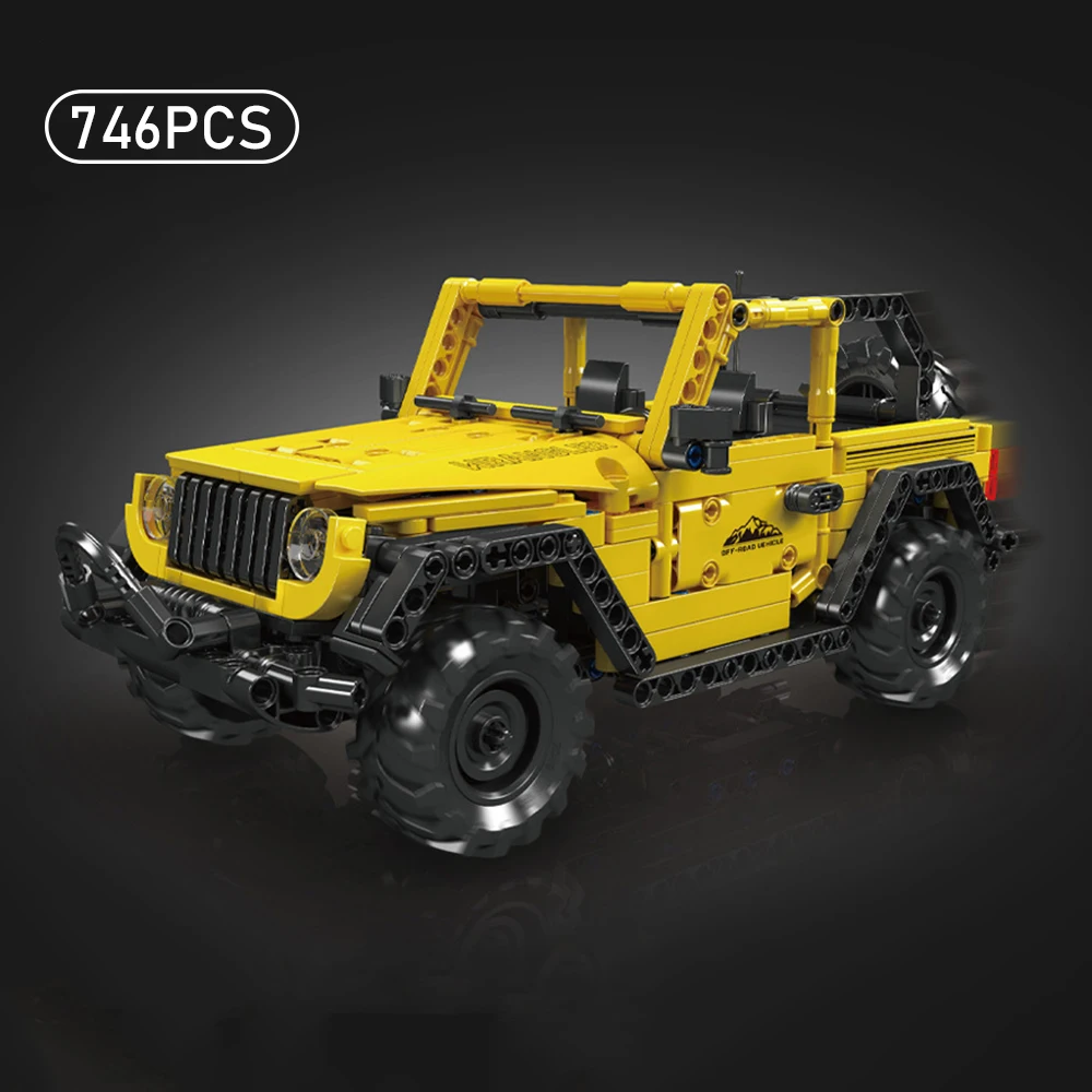 

Внедорожный автомобиль с откатным механизмом, строительные блоки, сборная модель, обучающая игрушка-головоломка для детей, подарок для детей