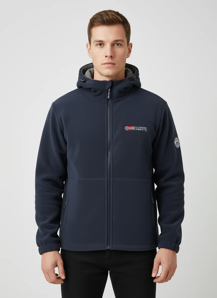 

Men & Women's Outdoor Fleece Jacket - Fall/Winter, Hooded, Windproof, Warm for Cold Days