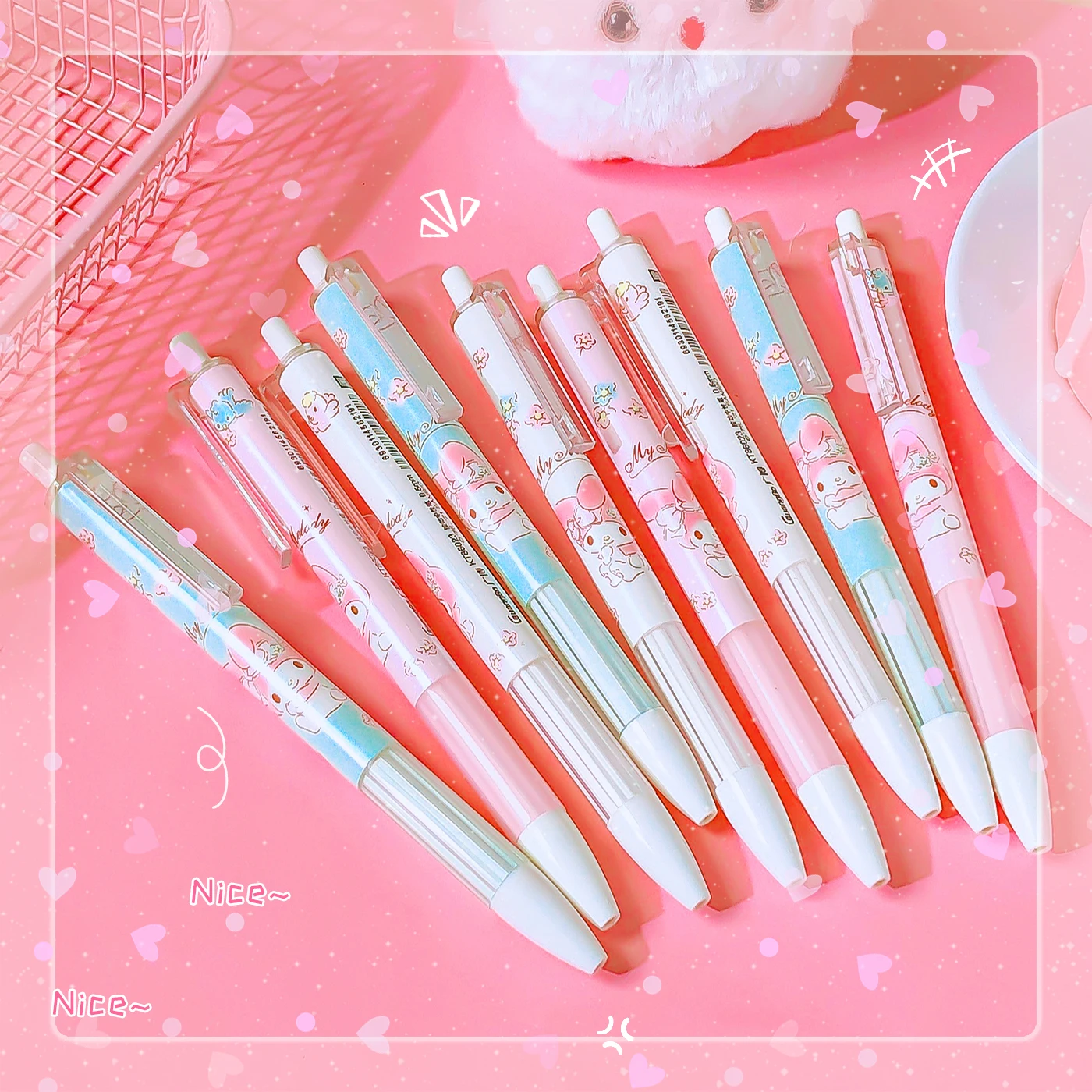 kawaii stationery items offices accessories Writing pens sanrio gel pens back to school My Melody cute pens sets school useful