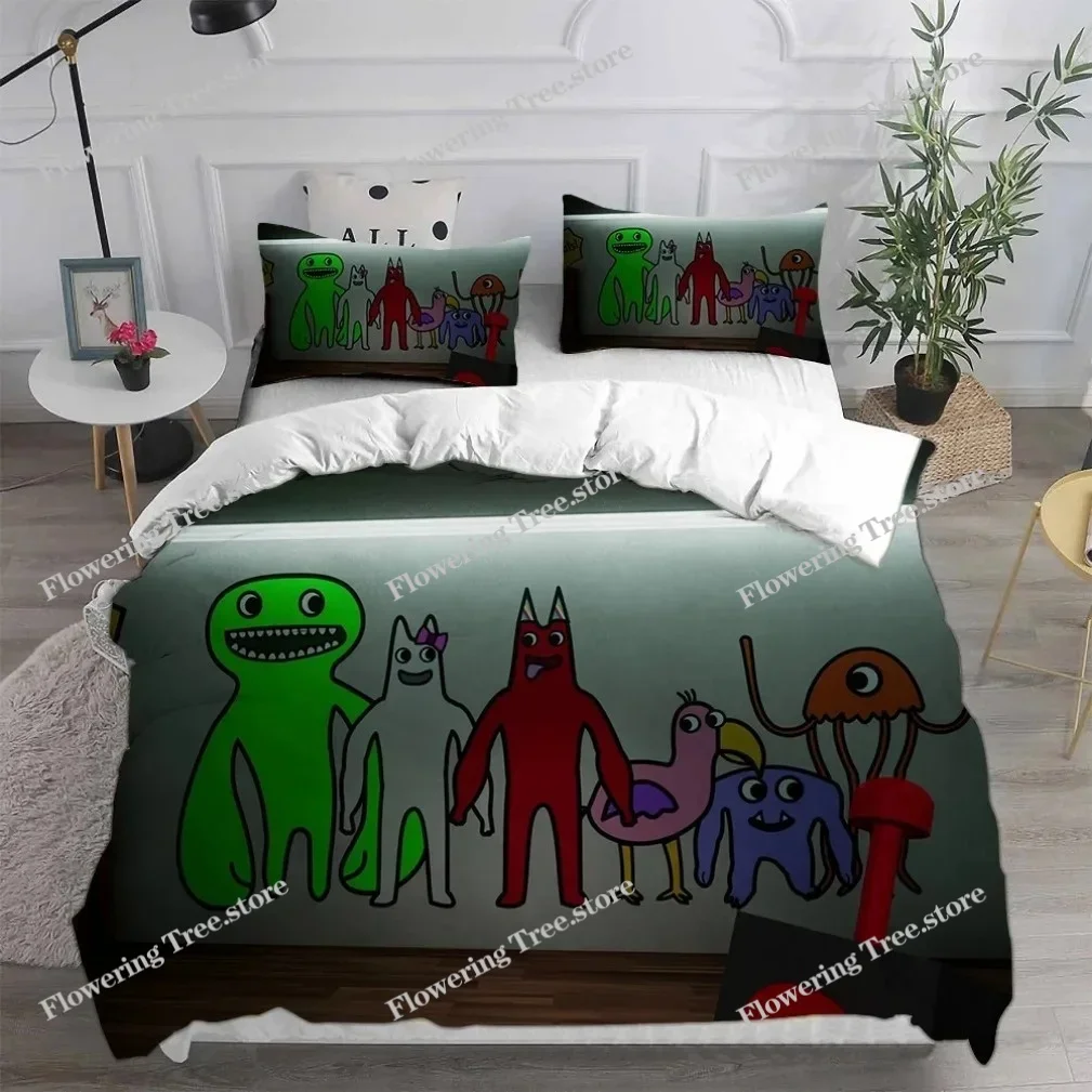 3D Prints Garten of Banban Bedding Set,Banban Duvet Cover Sets,Game Quilt Cover Pillowcases Single Queen King for Kids