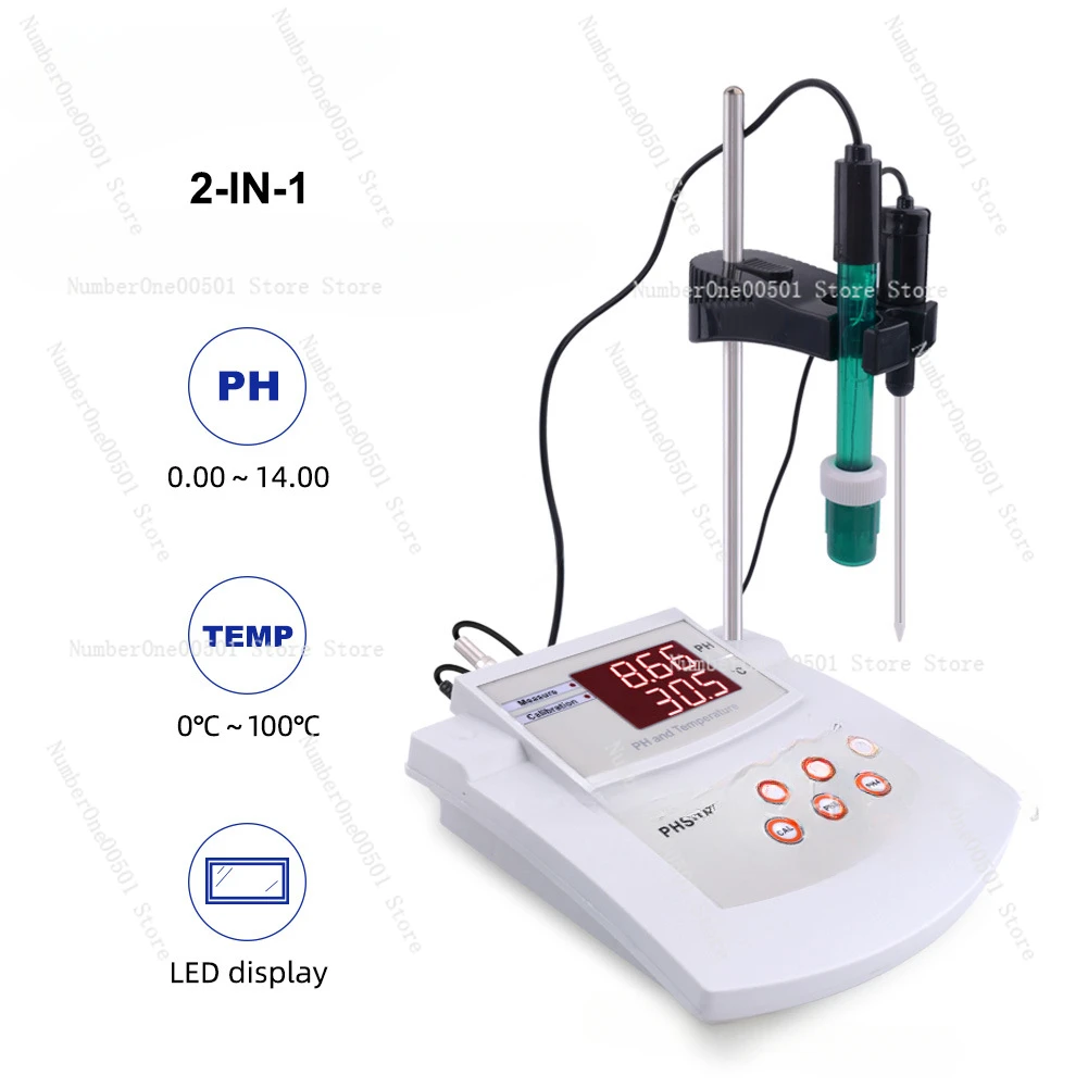 PHS-3C laboratory desktop pH meter automatic calibration PH meter fish tank swimming pool 2 in 1 water quality tester