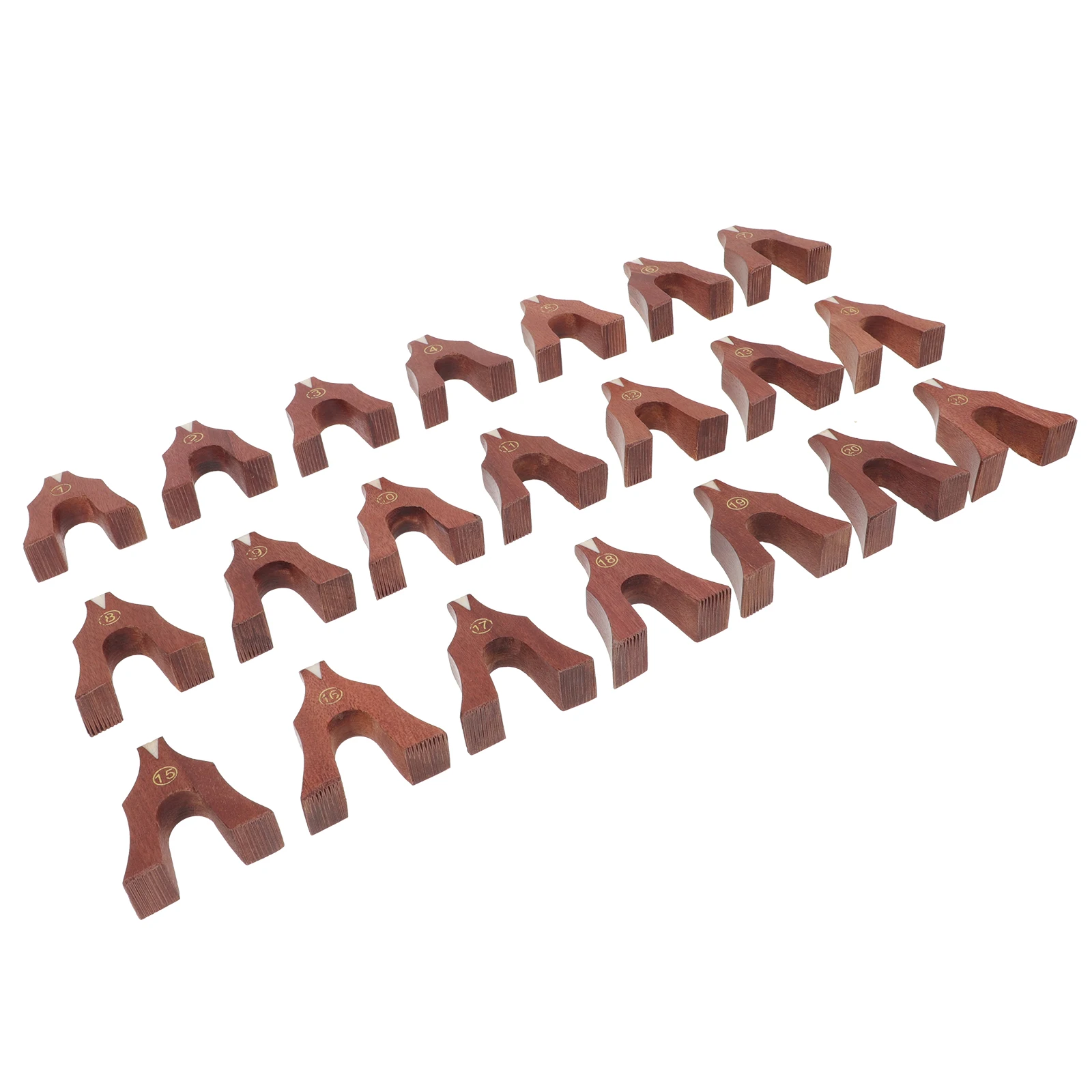 

21pcs Bridges Wooden Durable Accessories String Pillar Replacement Brown Professional Musical Instrument Parts Practical Support