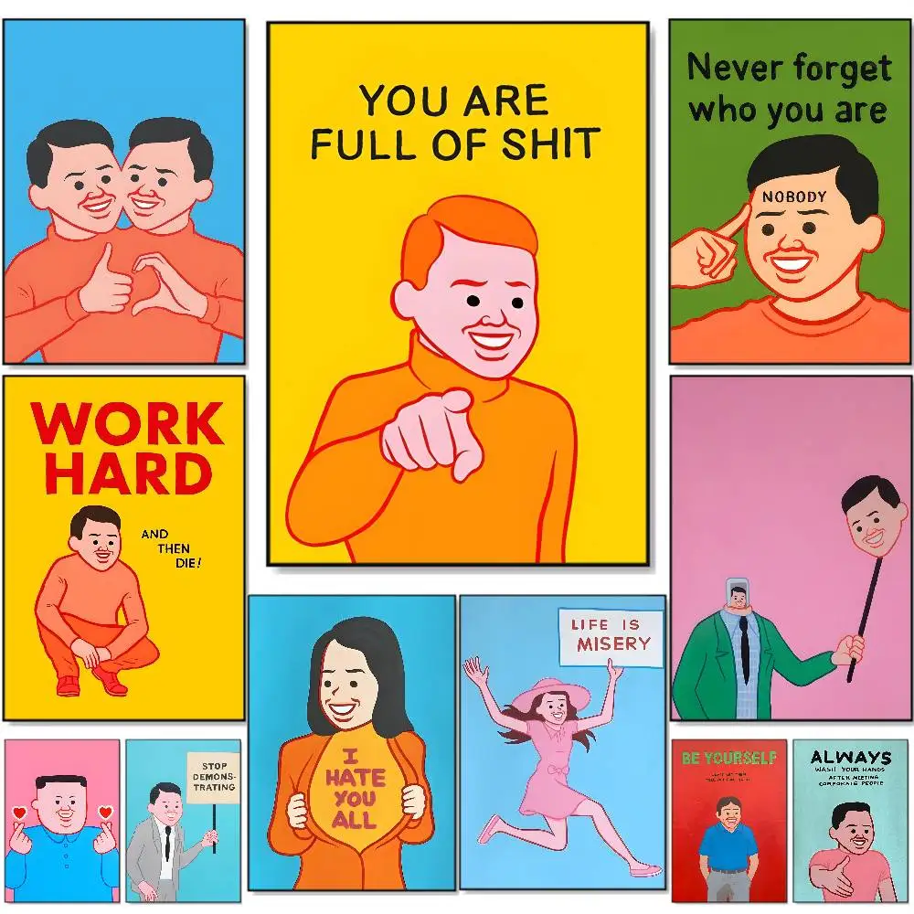 Póster artístico de Joan Cornella, carteles autoadhesivos HD impermeables, decoración versátil para hogares, bares, hoteles más