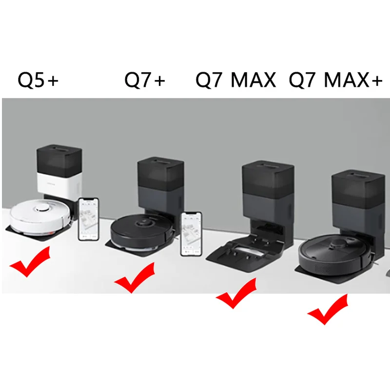 Roborock-piezas de repuesto para Robot aspirador Q7 Max,Q7 Max +,Q7 Plus,T8, filtro Hepa, cepillo lateral principal, mopa, bolsa de polvo de tela