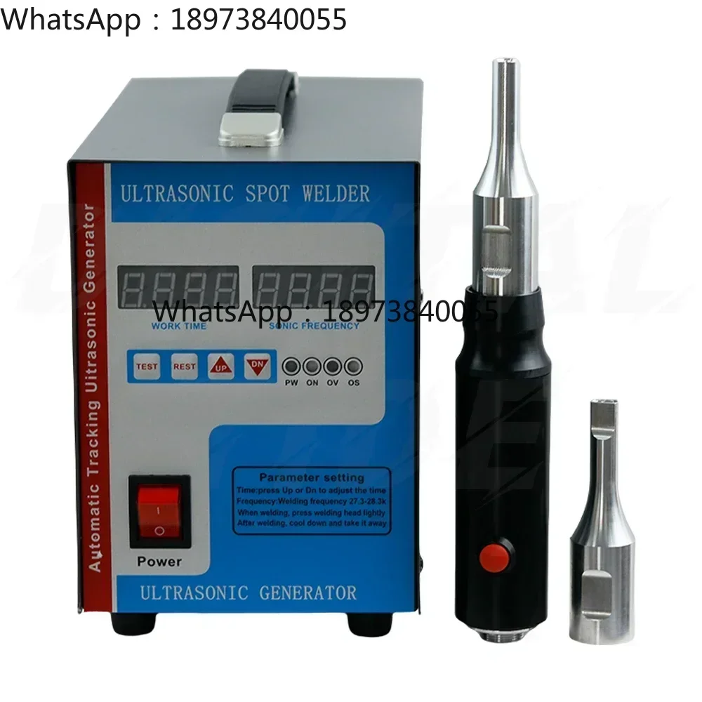 

700W 28KHz Handheld Ultrasonic Spot Welder High Frequency Plastic Spot Welder Machine for ABS/PP/PE Car Body Repair +Two Nozzels