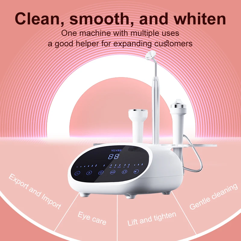 VLVEE 2024 New Professional Oxygen Bubble Machine Beauty Device Facial Cleansing Dense Foam 3 Gears Speed Adjustment